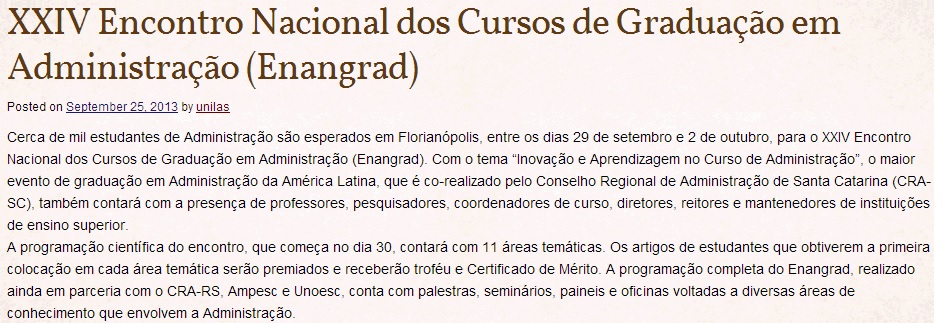 XXIV Encontro Nacional dos Cursos de Graduação em Administração